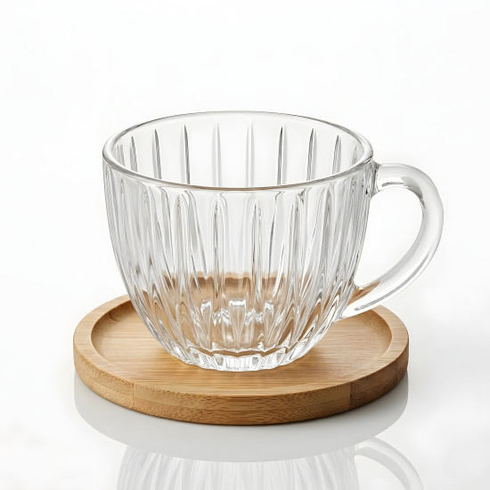 Tea Cup and Saucer Set - 6 Pcs